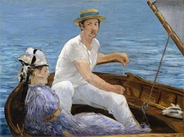 Boating, 1874 von Manet | Leinwand Kunstdruck