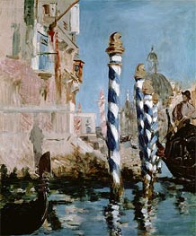 The Grand Canal, Venice, 1874 von Manet | Leinwand Kunstdruck