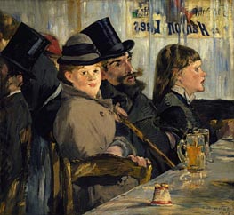 Au Cafe, 1878 von Manet | Leinwand Kunstdruck