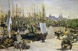 The Port of Bordeaux, 1871 von Manet | Leinwand Kunstdruck
