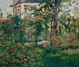 The Bellevue Garden, 1880 von Manet | Leinwand Kunstdruck