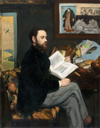 Emile Zola, c.1867/68 von Manet | Leinwand Kunstdruck