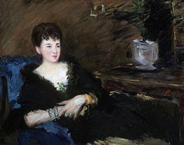 Portrait of Isabelle Lemonnier, c.1877 von Manet | Leinwand Kunstdruck
