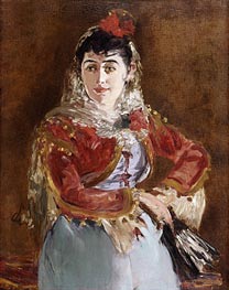 Portrait of Emilie Ambre as Carmen, c.1879 von Manet | Leinwand Kunstdruck