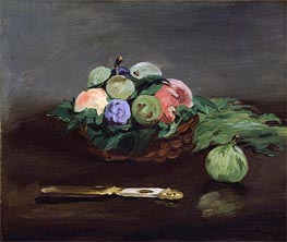 Basket of Fruit, c.1864 by Manet | Canvas Print