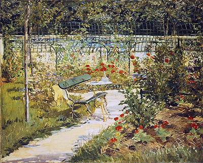 Manet | The Bench, The Garden at Versailles, 1881 | Giclée Canvas Print