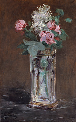 Flowers in a Chrystal Vase, c.1882 | Manet | Giclée Leinwand Kunstdruck