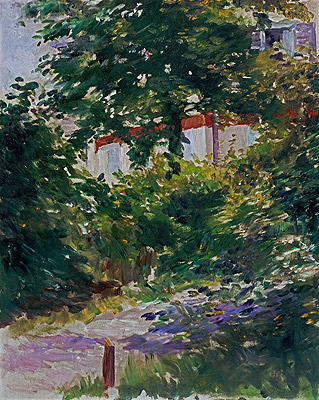 A Corner of the Garden in Rueil, 1882 | Manet | Giclée Leinwand Kunstdruck