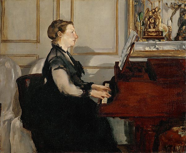 Madame Manet at the Piano, 1868 | Manet | Giclée Leinwand Kunstdruck