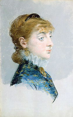 Mademoiselle Lucie Delabigne (Valtesse de la Bigne), 1879 | Manet | Giclée Leinwand Kunstdruck
