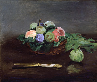 Basket of Fruit, c.1864 | Manet | Giclée Canvas Print