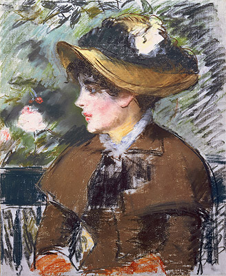 On the Bench, 1879 | Manet | Giclée Leinwand Kunstdruck