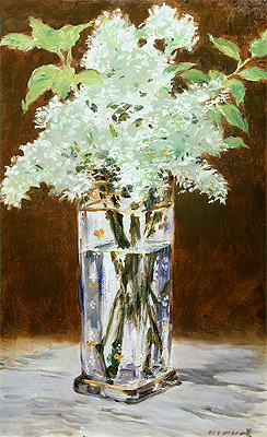 White Lilac in a Crystal Vase, 1882 | Manet | Giclée Leinwand Kunstdruck