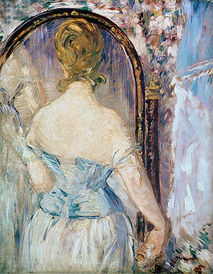 Woman Before a Mirror, c.1876/77 | Manet | Giclée Canvas Print
