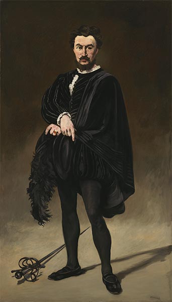 Manet | The Tragic Actor (Rouvière as Hamlet), 1866 | Giclée Canvas Print