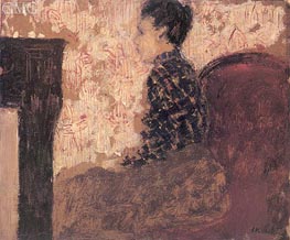 Frau sitzt am Kamin | Vuillard | Gemälde Reproduktion