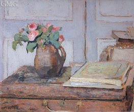 The Artist's Paint Box and Moss Roses | Vuillard | Painting Reproduction