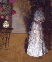 Young Woman in a Room, c.1892/93 by Vuillard | Canvas Print