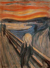 Der Schrei, 1893 von Edvard Munch | Leinwand Kunstdruck