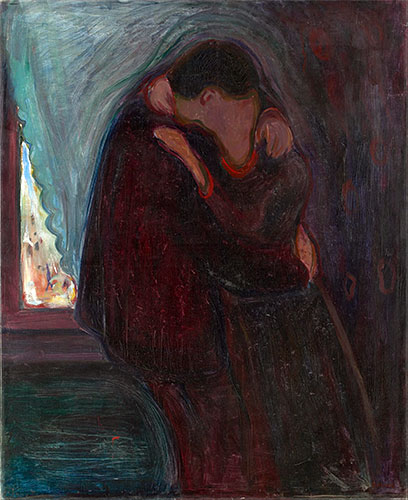 Der Kuss, 1897 | Edvard Munch | Giclée Leinwand Kunstdruck