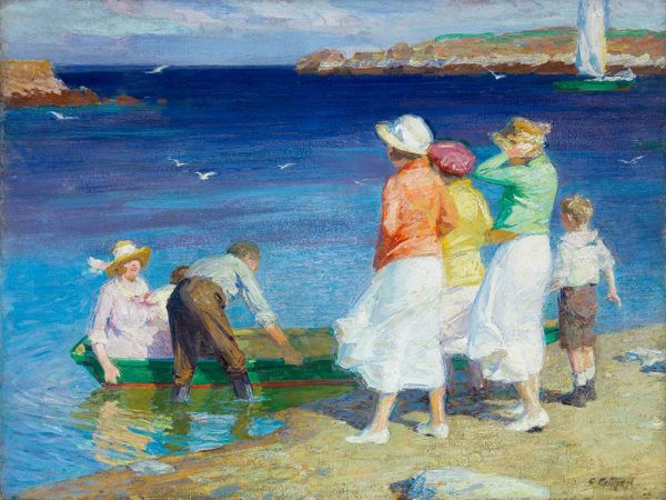 Segeln gehen, c.1924 | Edward Henry Potthast | Giclée Leinwand Kunstdruck