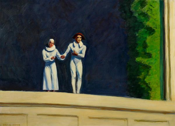 Zwei Komödianten, 1966 | Hopper | Giclée Leinwand Kunstdruck