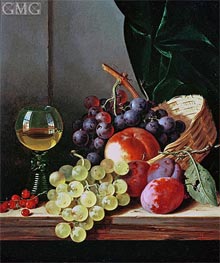 Edward Ladell | Grapes and Plums, undated | Giclée Canvas Print