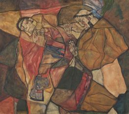 Agonie, 1912 von Schiele | Leinwand-Kunstdruck