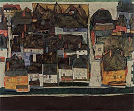 Die kleine Stadt IV | Schiele | Gemälde Reproduktion