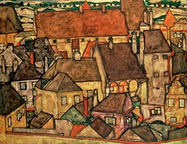Yellow Town | Schiele | Painting Reproduction