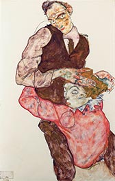 Schiele | Lovers, c.1914/15 | Giclée Paper Art Print