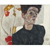 Self-Portrait with Physalis, 1912 - Schiele