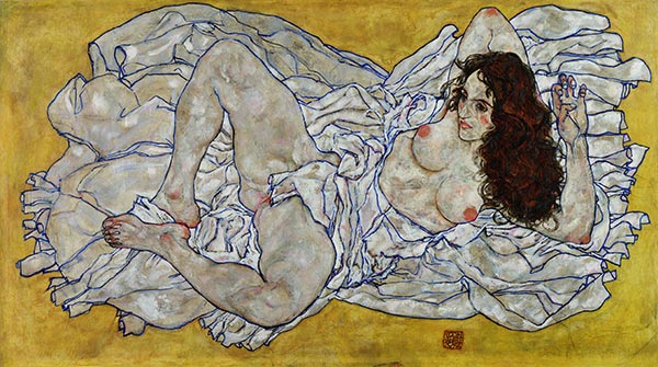 Reclining Woman, 1917 | Schiele | Giclée Canvas Print