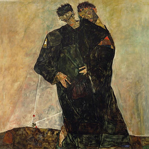 Die Eremiten, 1912 | Schiele | Giclée Leinwand Kunstdruck