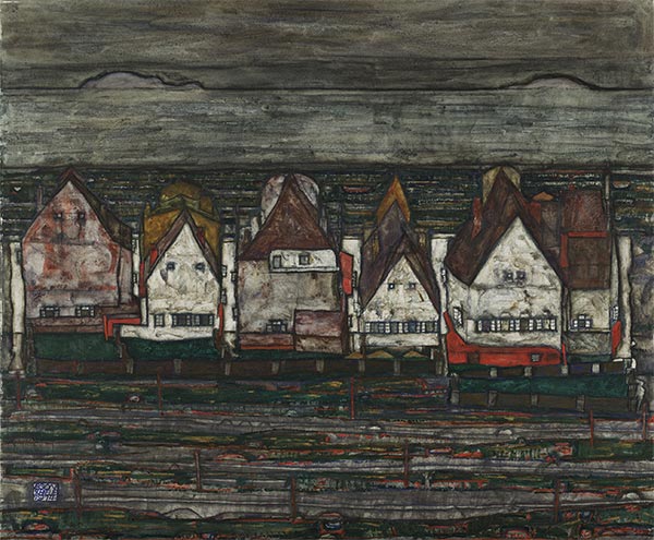 Houses by the Sea (Row of Houses), 1914 | Schiele