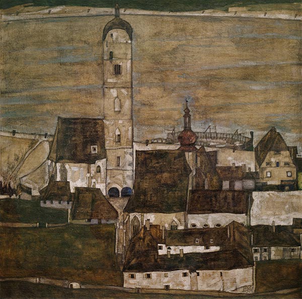 Stein on the Danube II, 1913 | Schiele | Giclée Canvas Print