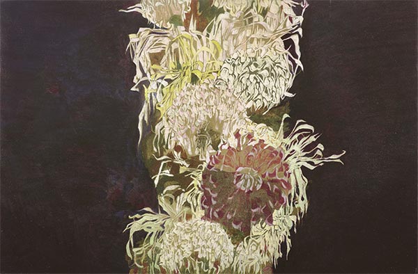 Schiele | Chrysanthemen, 1910 | Giclée Leinwand Kunstdruck