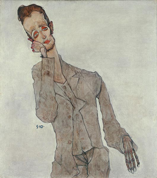 Bildnis des Malers Karl Zakovsek, 1910 | Schiele | Giclée Leinwand Kunstdruck