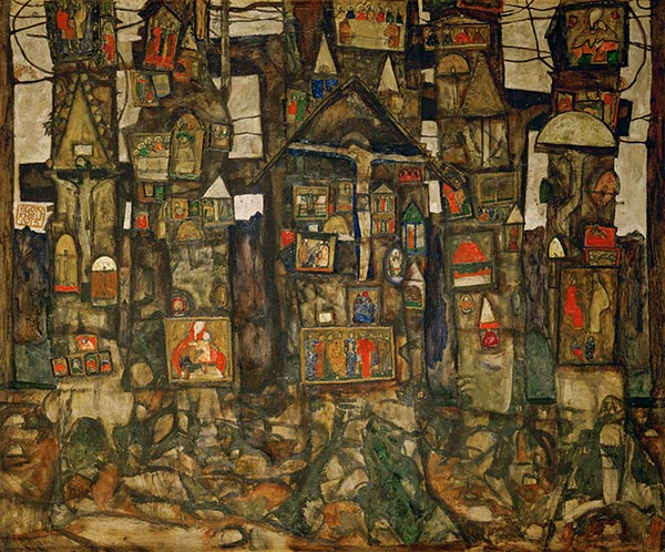 Shrines in the Wood, 1915 | Schiele | Giclée Canvas Print
