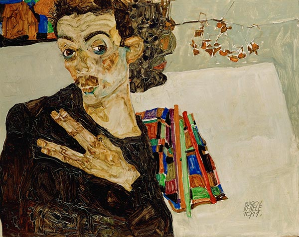 Self-Portrait with Spread Fingers, 1911 | Schiele