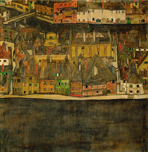 Schiele | Small Town (III), 1913 | Giclée Canvas Print
