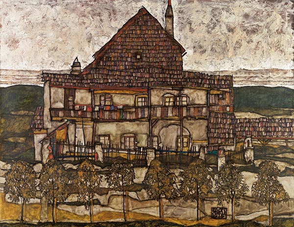 Schiele | House with Shingle Roof (Old House II), 1915 | Giclée Canvas Print