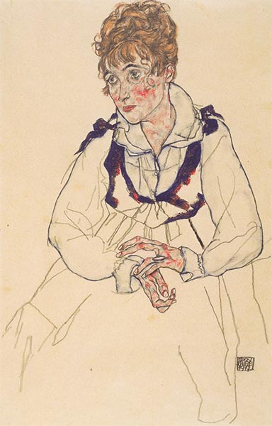 Schiele | Portrait of Edith Schiele, 1917 | Giclée Paper Print
