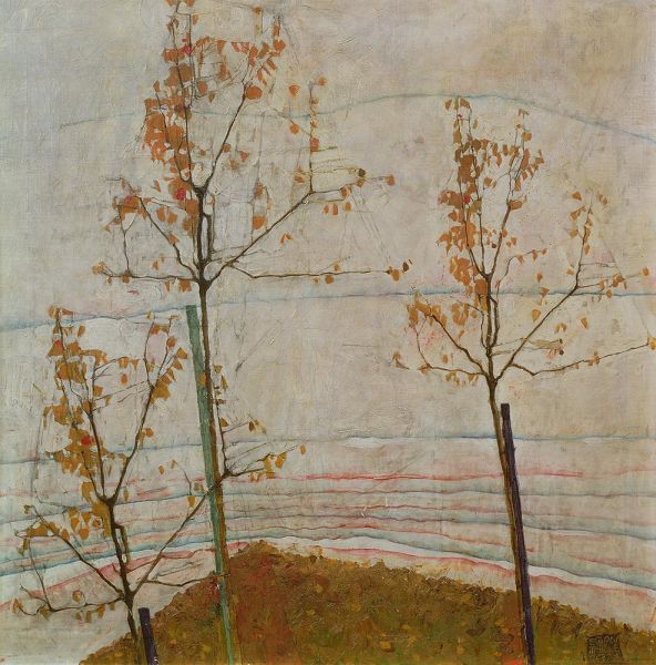 Autumn Trees, 1911 | Schiele | Giclée Canvas Print