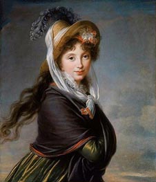 Portrait of a Young Woman (Countess Worontzoff), c.1797 von Elisabeth-Louise Vigee Le Brun | Leinwand Kunstdruck