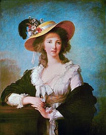 Portrait of Yolande de Polastron, Duchess of Polignac, 1782 von Elisabeth-Louise Vigee Le Brun | Leinwand Kunstdruck