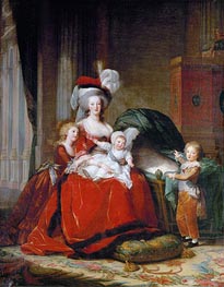 Marie-Antoinette and her Children, 1787 von Elisabeth-Louise Vigee Le Brun | Leinwand Kunstdruck