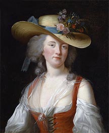 Elisabeth-Louise Vigee Le Brun | Portrait of Anne Catherine Le Preudhomme de Chatenoy, Comtesse de Verdun, as a Beautiful Gardener, 1788 | Giclée Canvas Print