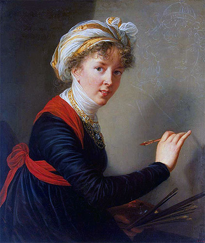 Self-Portrait, 1800 | Elisabeth-Louise Vigee Le Brun | Giclée Leinwand Kunstdruck