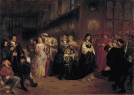 Die Werbung um Anne Boleyn, 1846 von Leutze | Giclée Leinwand-Kunstdruck
